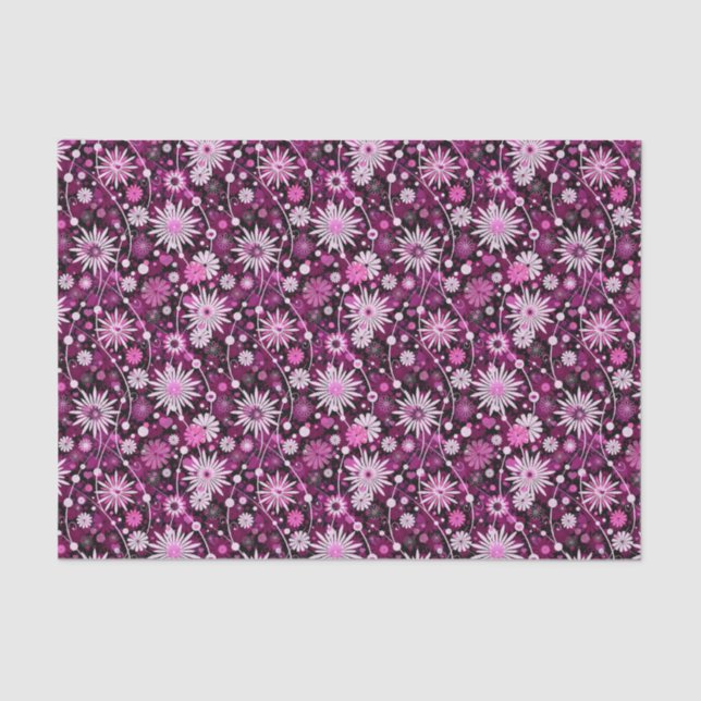 Valentine Floral Pattern Tissue Paper (Front)