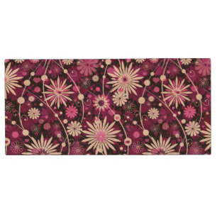 Valentine Floral Pattern Wood USB Flash Drive