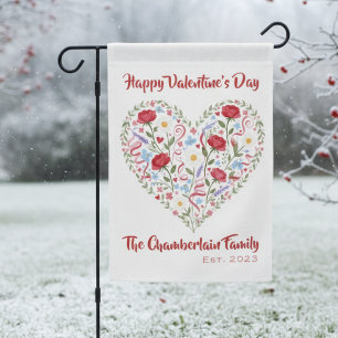 Valentine Floral – Romantic Holiday Family Gift Garden Flag