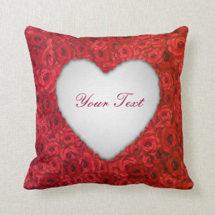 Valentine Flowers Throw Pillow