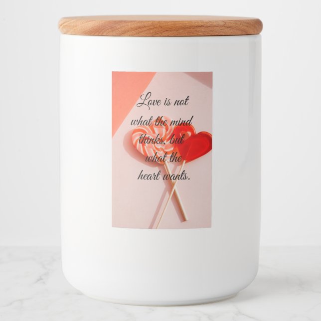 Valentine  food label (Front)