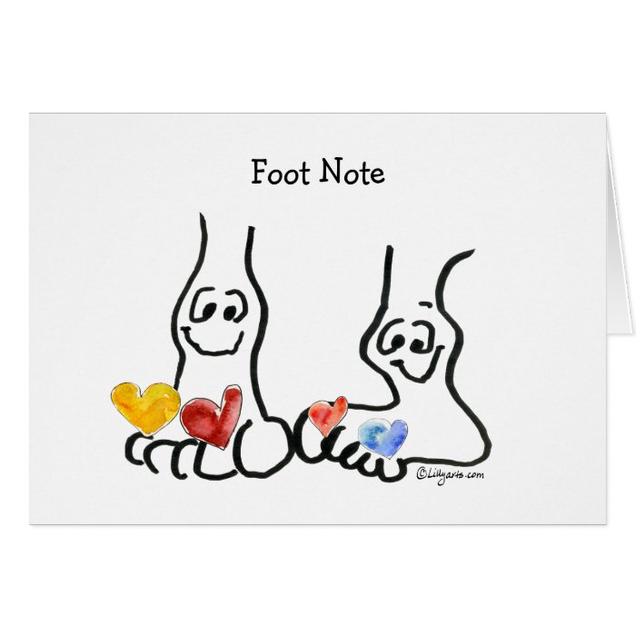 Valentine Foot Note Cartoon Card