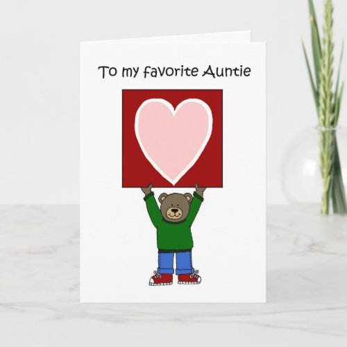 Valentine for Aunt Holiday Card