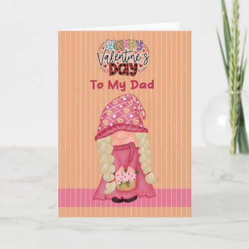 Valentine for Dad from Young Daughter Card