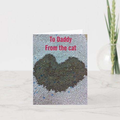 Valentine for Daddy from the Cat Holiday Card