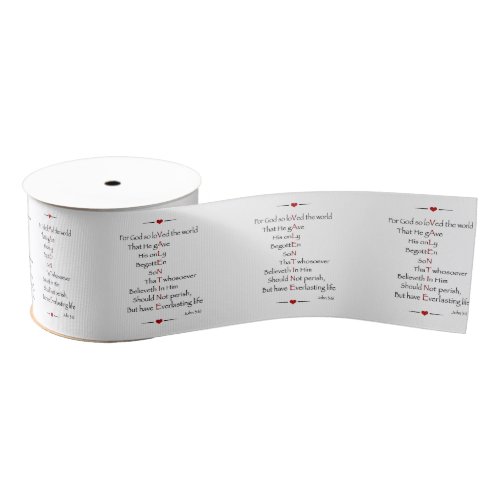 VALENTINE _ For God So Loved the World Grosgrain Ribbon