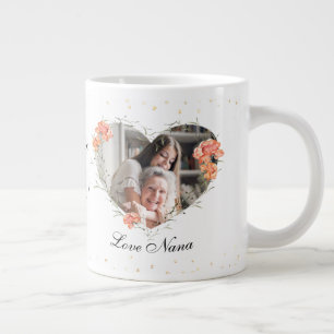 Valentine For Grandchild Heart Wreath Giant Coffee Mug