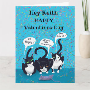 Valentine For Him From Cats Card