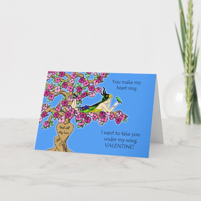 Valentine for Husband, Carve Names in Tree, Birds Holiday Card (Front)