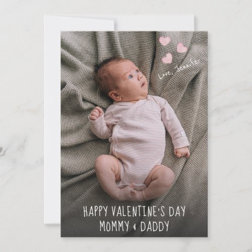 Valentine For Mommy and Daddy Holiday Card