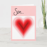 Valentine for Son Greeting Card