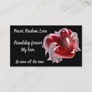 Valentine for strong men made with love business card