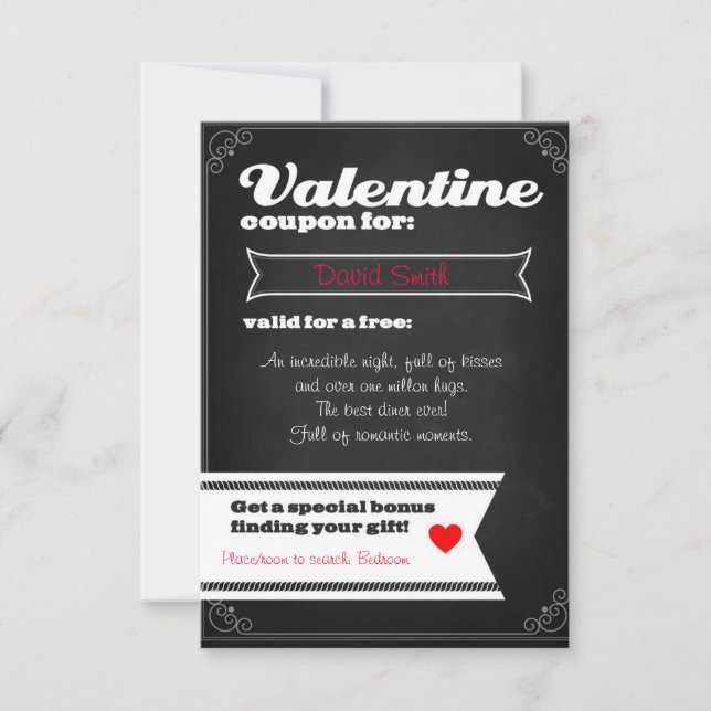 Valentine free coupon invitation (Front)