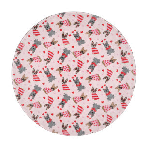 Valentine French Bulldogs Cutting Board