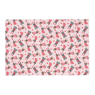 Valentine French Bulldogs Placemat