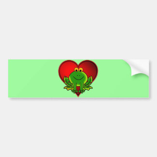 Valentine Frog Bumper Sticker
