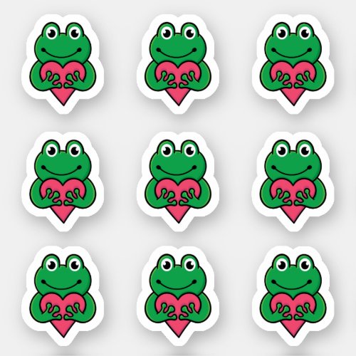 Valentine Frog love Sticker