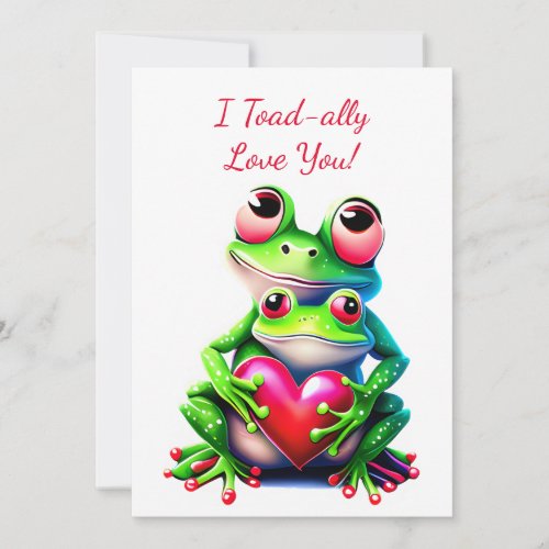 Valentine Frogs Fun Holiday Heart I Love You