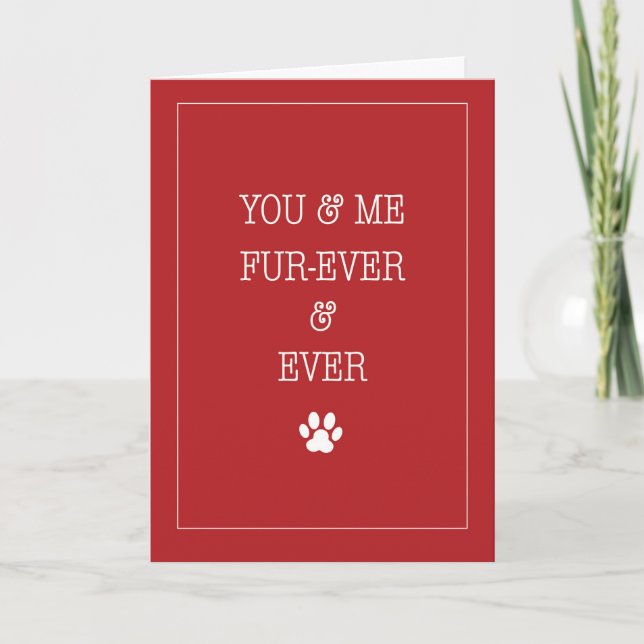 Valentine FROM Pet Love Forever and Ever Red Card (Front)