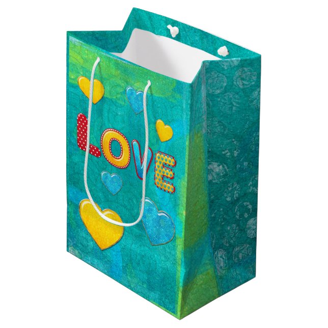 Valentine Fun 3D Mix and Match Medium Gift Bag (Front Angled)