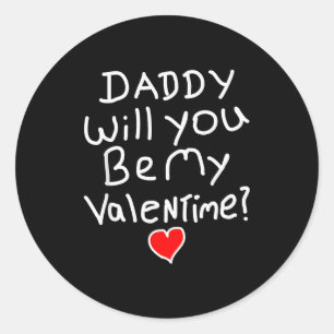 Valentine Funny Dad  Classic Round Sticker