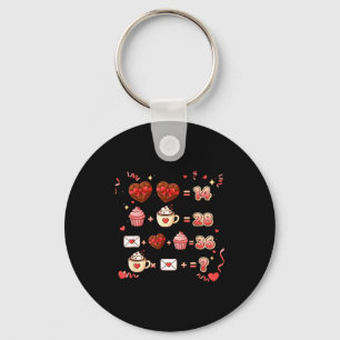 Valentine Funny Math Equation 6 7 Six Seven Meme T Keychain