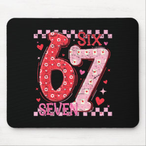 Valentine Funny Six Seven 6 7 Meme Slang Men Women Mouse Pad