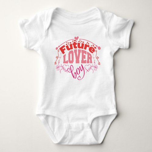 Valentine Future Lover Boy One Piece Baby Onezy Baby Bodysuit