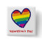 Valentine Gay Pride Rainbow Heart