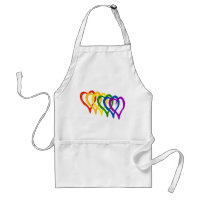 Valentine Gay Pride Rainbow Layered Hearts