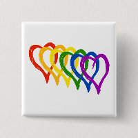 Valentine Gay Pride Rainbow Layered Hearts