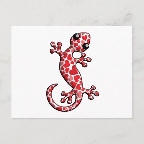 Valentine Gecko Lizards Holiday Postcard