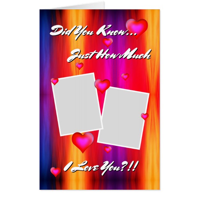 Valentine Giant Photo Card with Text HAMbyWG (Front)