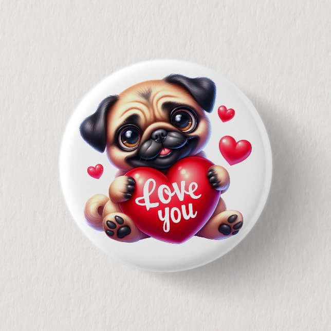 Valentine Gift - Boxer Bliss \ Button (Front)