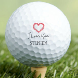 Valentine Gift for Him - Romantic  I love You Golf Balls