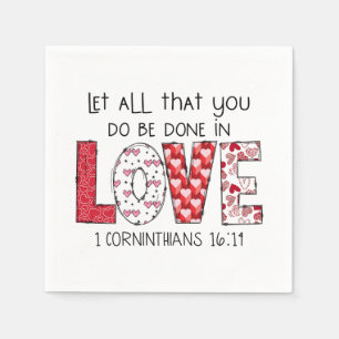 Valentine Gift God Says You Are Valentine Love Napkins