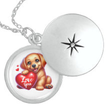Valentine Gift - Golden Retriever Glow Necklace