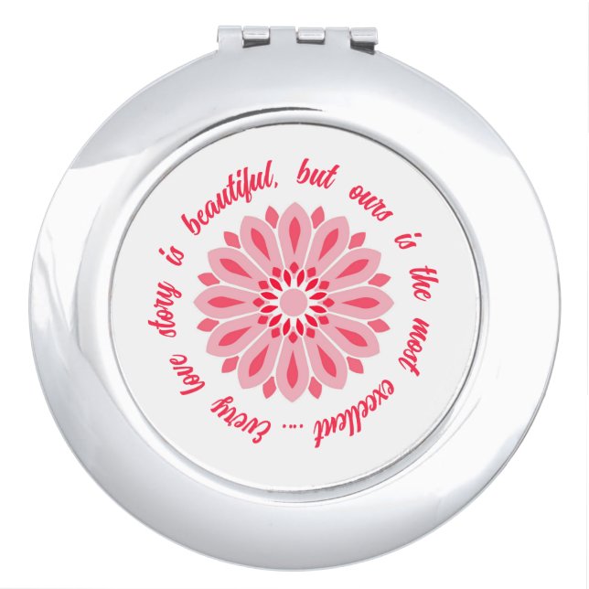 VALENTINE GIFT HUSBAND WIFE GIRLFRIEND BOYFRIEND  COMPACT MIRROR (Front)