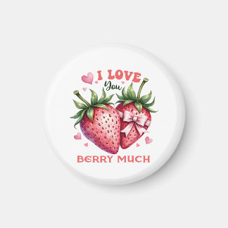 Valentine Gift | I Love You Berry Much Magnet