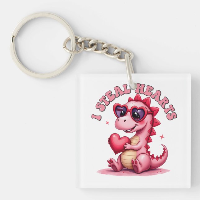 Valentine Gift | I Steal Hearts Keychain (Front)