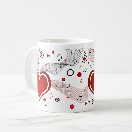 Valentine Gift Idea Love Music Mug | Zazzle