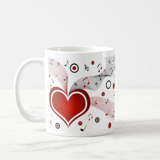 Valentine Gift Idea Love Music Mug | Zazzle