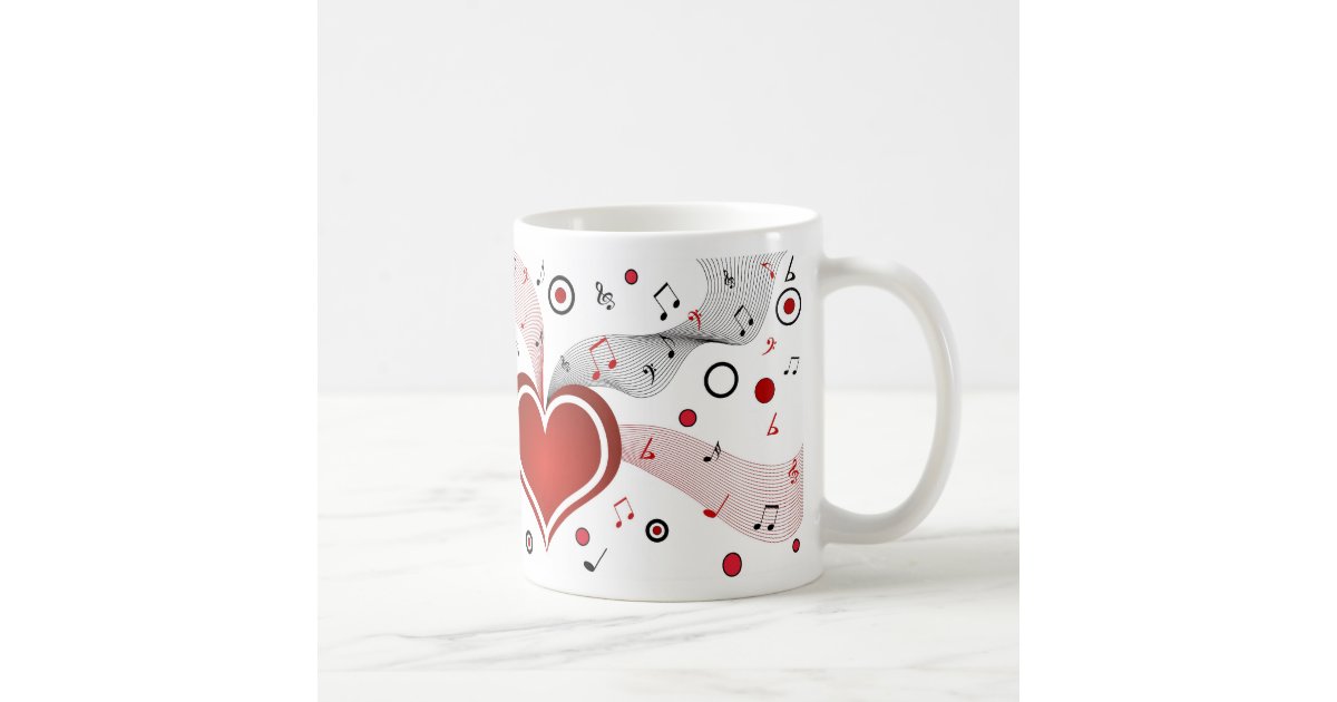 Valentine Gift Idea Love Music Mug | Zazzle