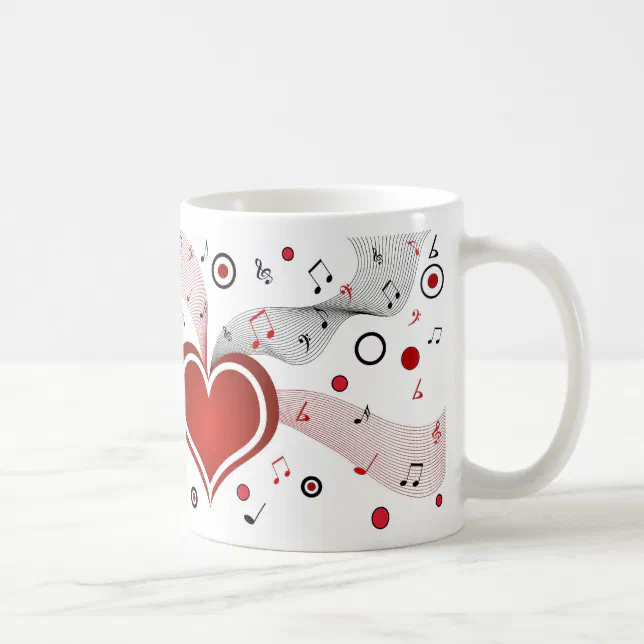 Valentine Gift Idea Love Music Mug | Zazzle