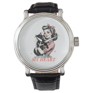 Valentine Gift My Cat Never Broke My Heart Watch