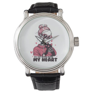 Valentine Gift My Cat Never Broke My Heart Watch