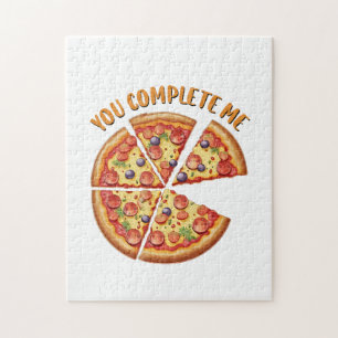 Valentine Gift Pizza You Complete Me Jigsaw Puzzle