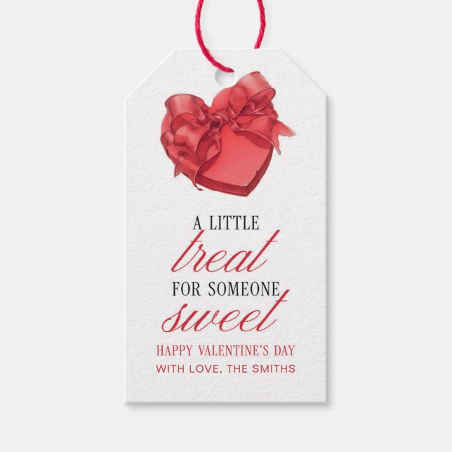 Valentine Gift Tag with Red Heart (Front)