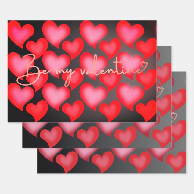 Valentine Gift Wrapping Paper Sheets (Set)