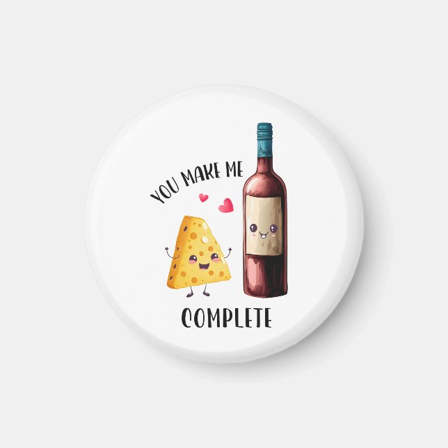 Valentine Gift You Make Me Complete Magnet (Front)